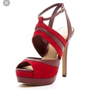 NEW Jessica Simpson Eman Red peeptoe stiletto
